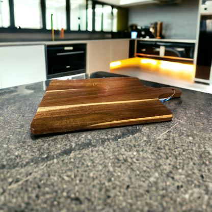 Acacia Paddle Handle Cutting Board - Resin River Boards