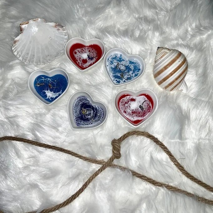 Ocean Heart Ring Dish - Resin River Boards