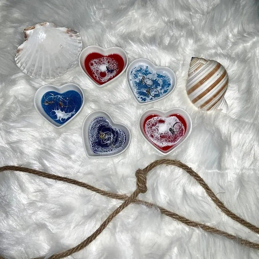 Ocean Heart Ring Dish - Resin River Boards